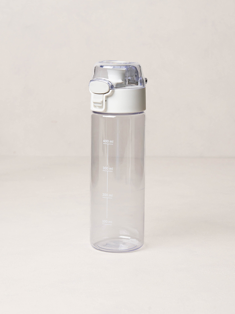잠금 슬라이드 원터치 물병 550 ml 화이트