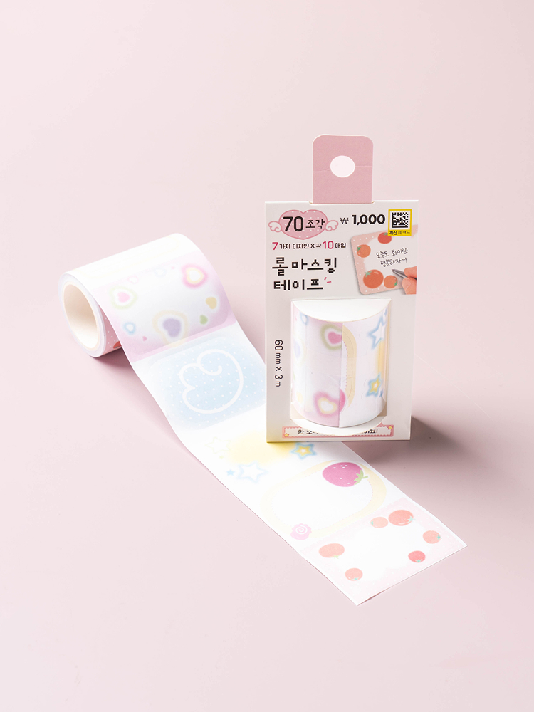 블러 모조지 키스컷 마스킹 테이프 60 mm X 3 m 메모