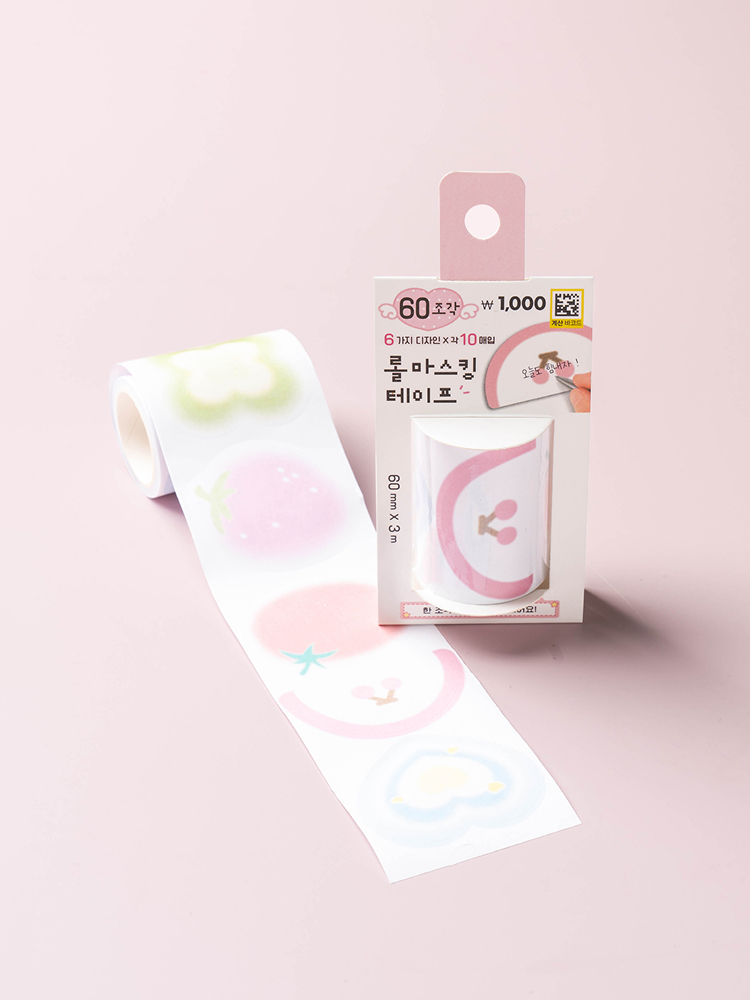 블러 모조지 키스컷 마스킹 테이프 60 mm X 3 m 오브제