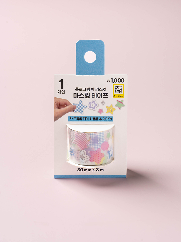 은박 별 키스컷 마스킹 테이프 30 mm X 3 m
