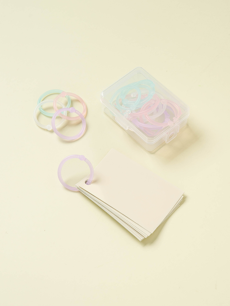 반투명 플라스틱 카드링 25 mm 20개입