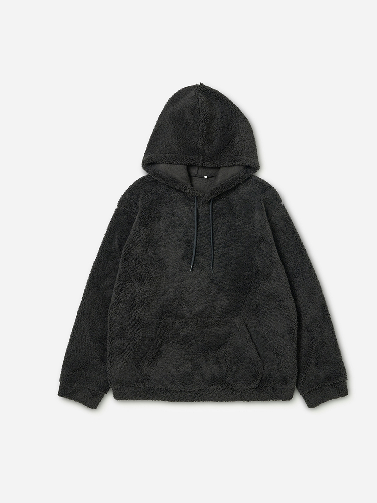 Флисовое худи Fluffy M/XL Черное