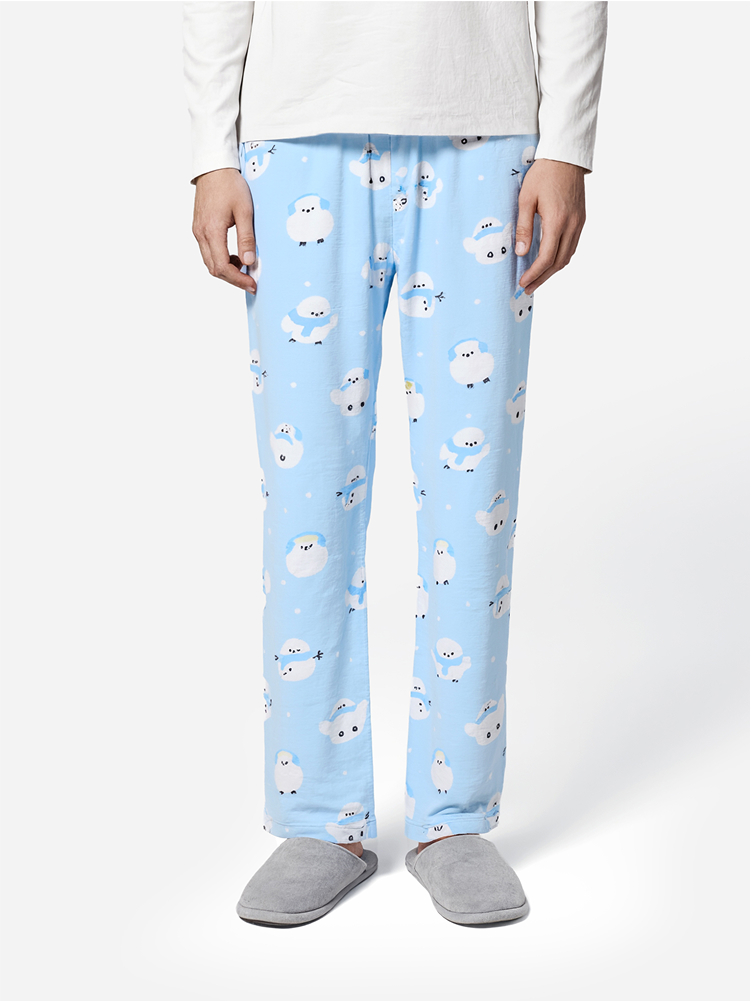 [공용]윈터투게더 겨울 파자마 바지 XL 블루