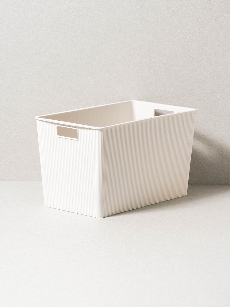 모던 템바보드 바구니 20 X 34 X 20 cm 아이보리