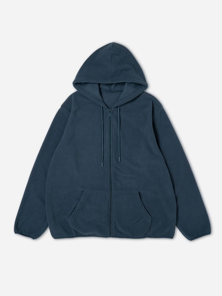 Флисовая толстовка на молнии L/XL темно-синяя