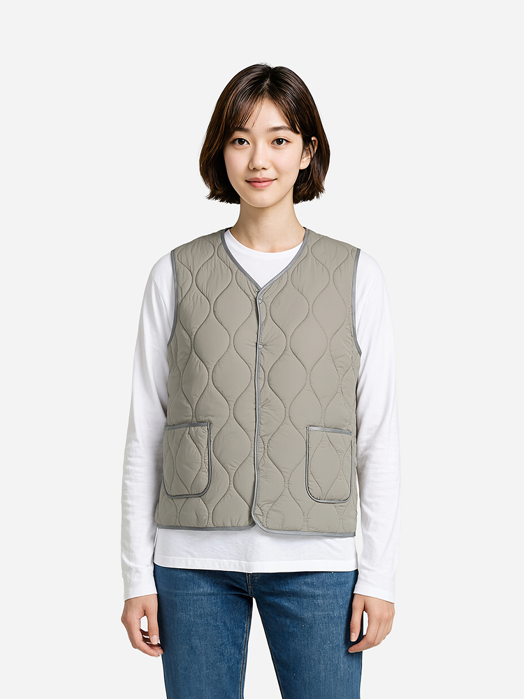 포켓 패딩 조끼 M/L/XL 카키