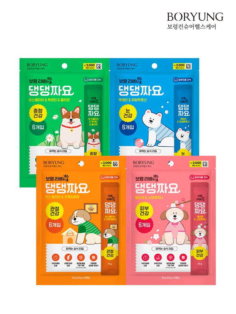 [펫] 보령 리베펫 댕댕짜요 눈건강 15 g X 6개입
