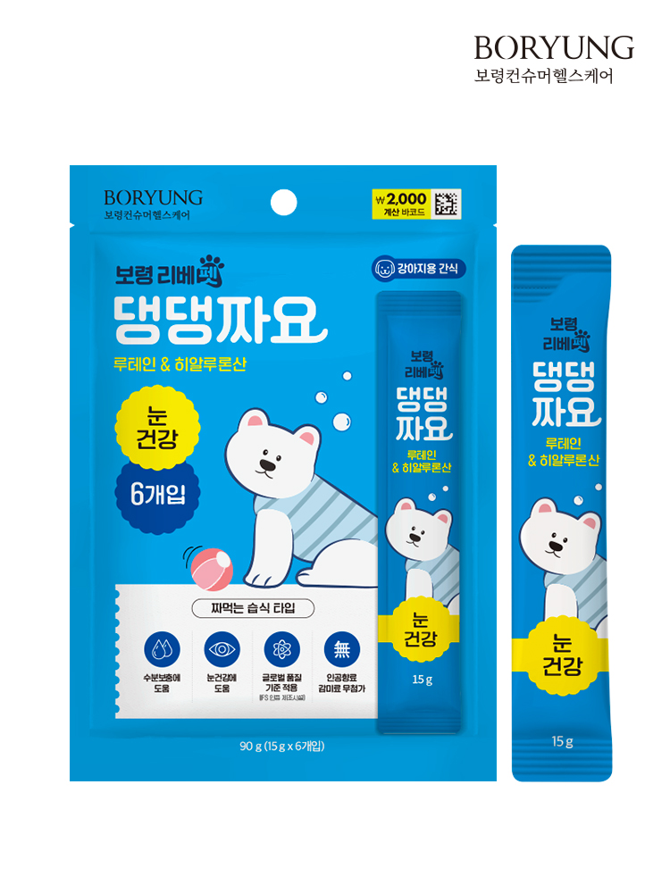[펫] 보령 리베펫 댕댕짜요 눈건강 15 g X 6개입