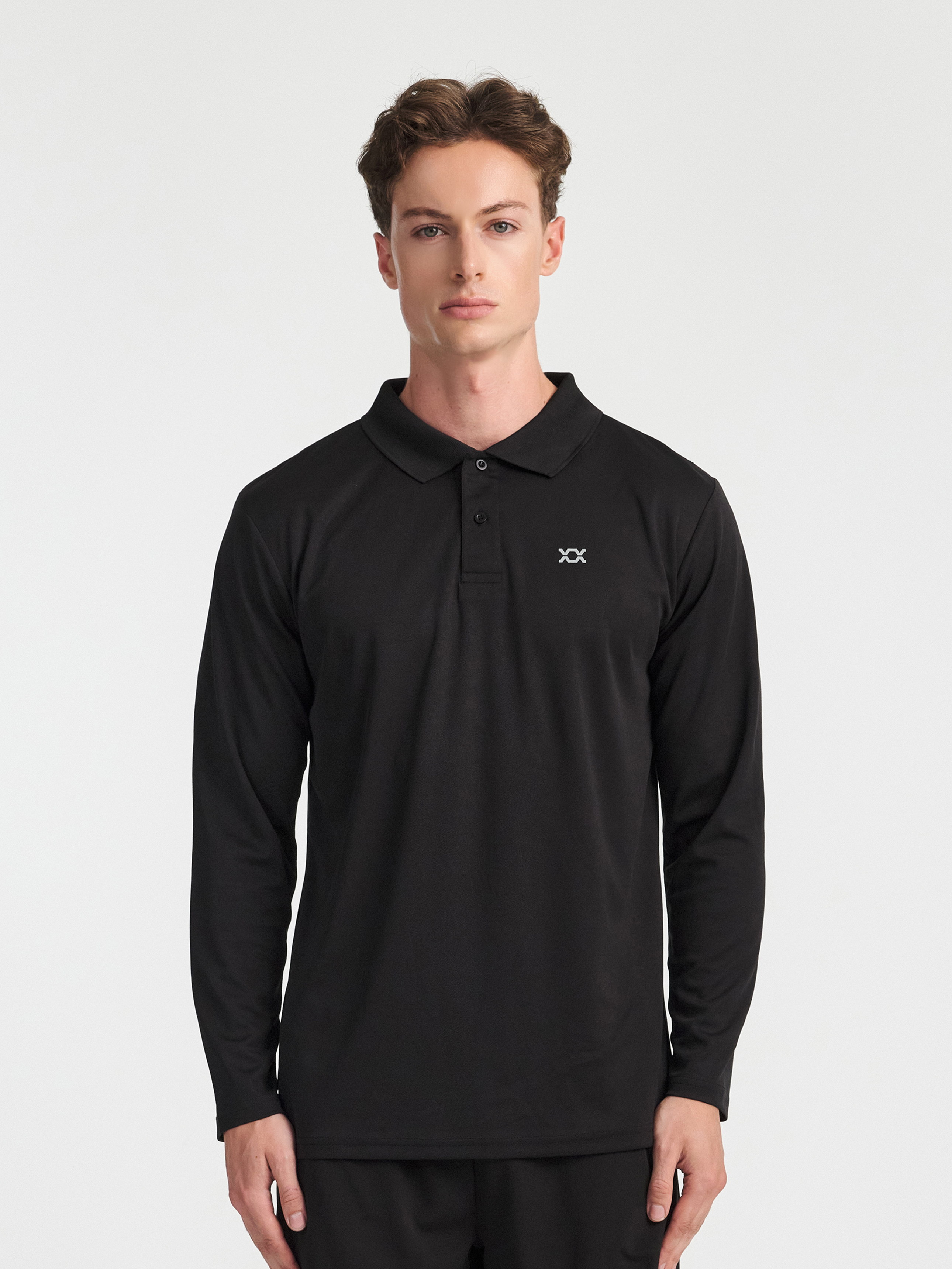 REXY 카라 PK 긴팔 티셔츠 M/L/XL 블랙