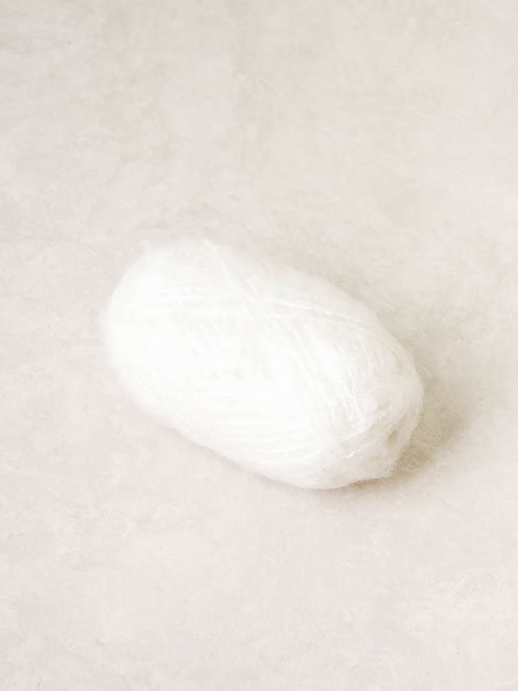 팝콘 뜨개실(약 40 g)_아이보리