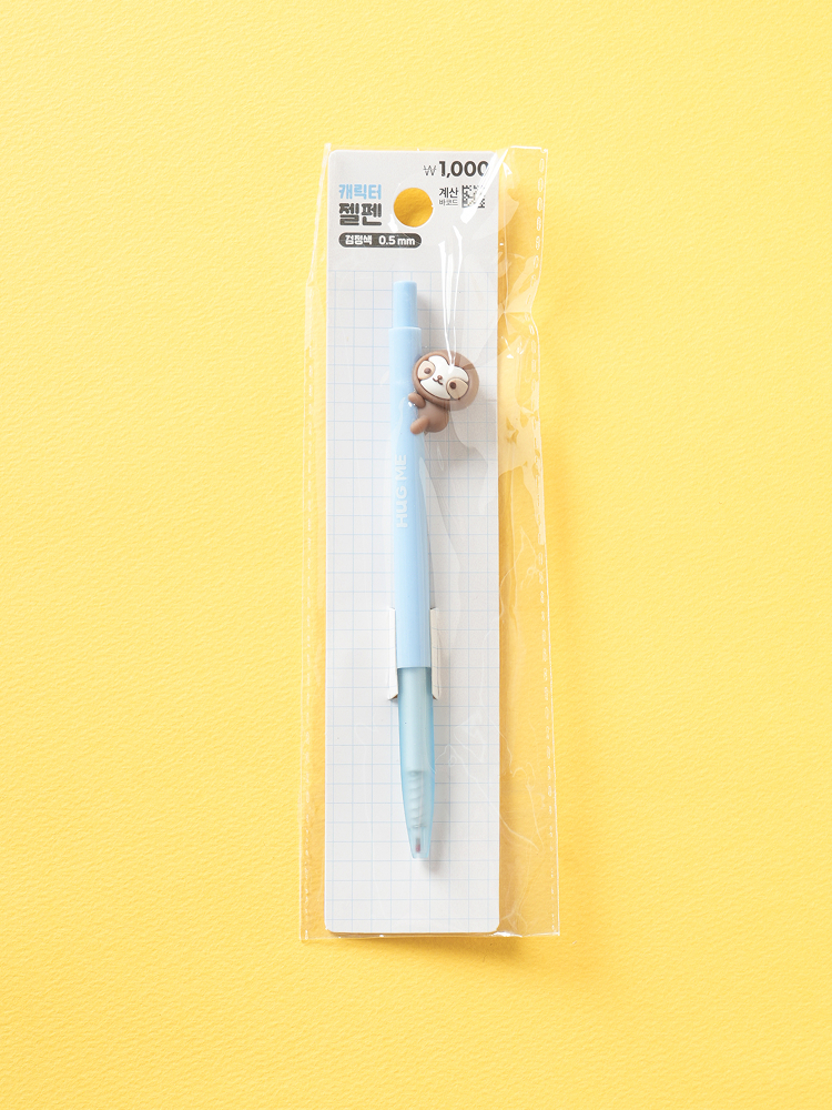 나무늘보 매달린 젤펜 0.5 mm 검정