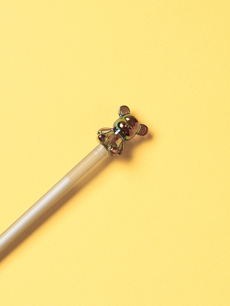 홀로그램 장식 젤펜 0.5 mm 검정