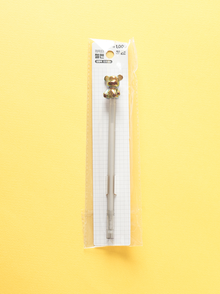 홀로그램 장식 젤펜 0.5 mm 검정