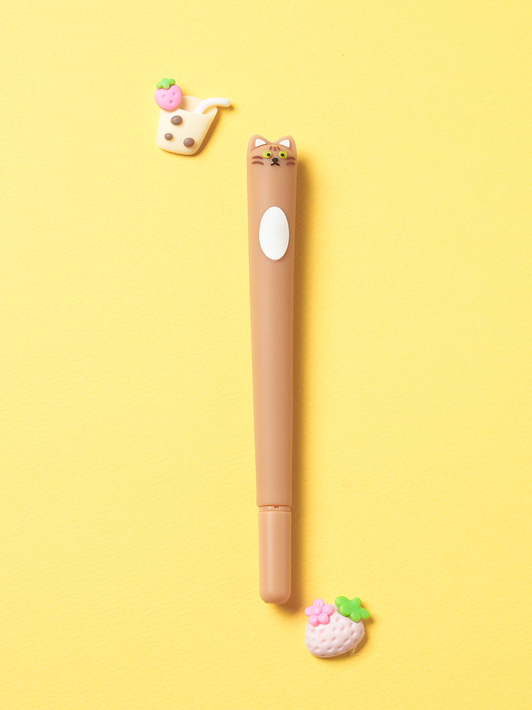치즈 고양이 중성 젤펜 0.5 mm 검정