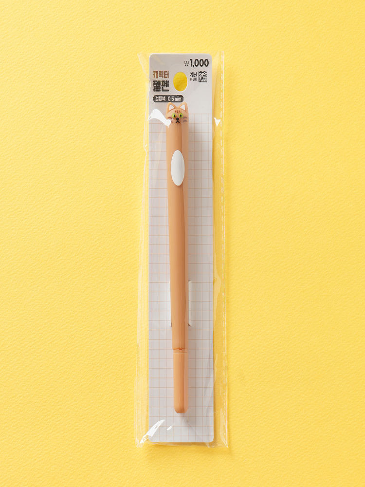 치즈 고양이 중성 젤펜 0.5 mm 검정