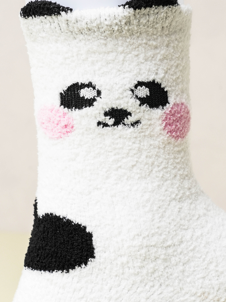 귀 달린 동물 수면 양말 팬더