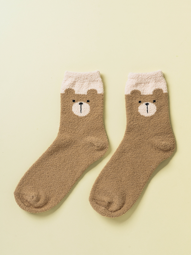 멀뚱 곰 수면 양말