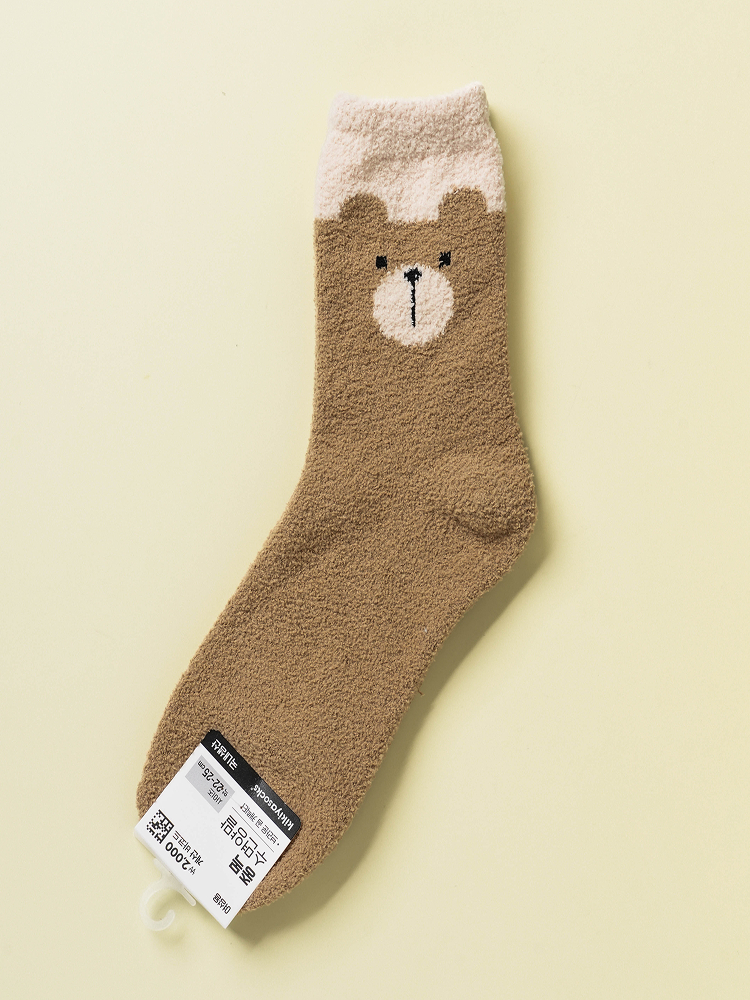 멀뚱 곰 수면 양말