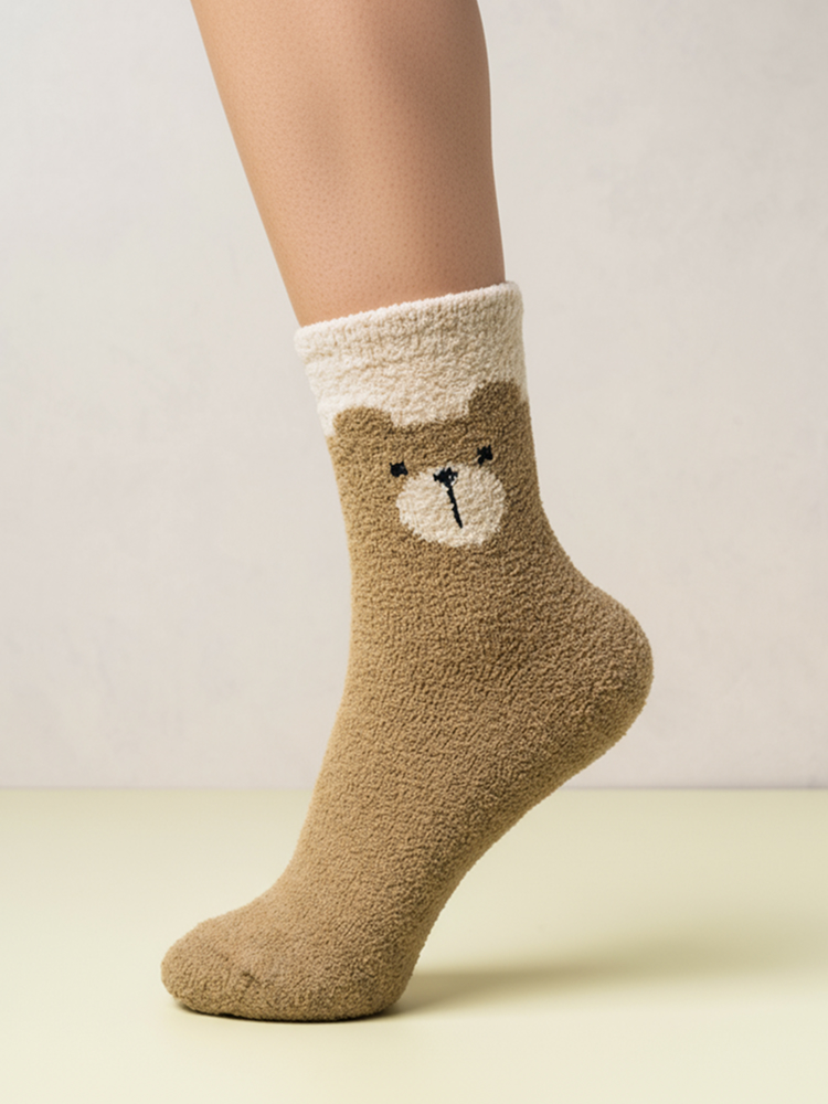 멀뚱 곰 수면 양말