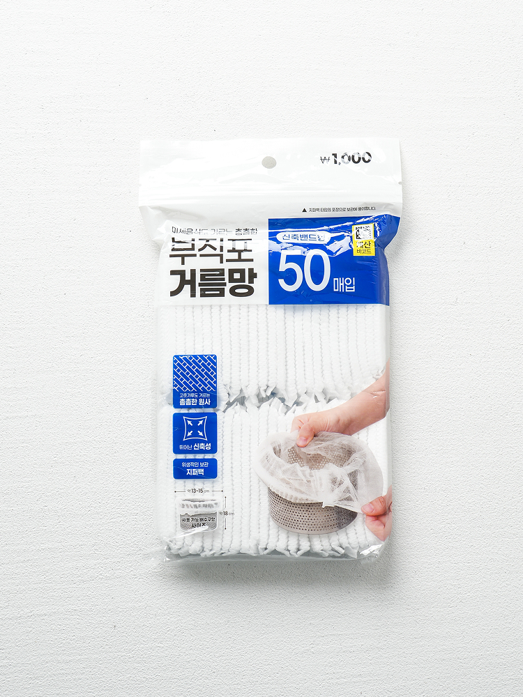 부직포 싱크 배수구 망 50매입 신축형