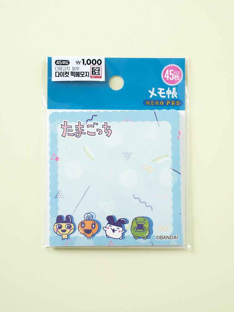 다마고치 다이컷 떡 메모지 45매입 블루
