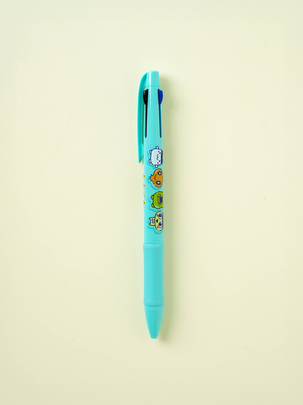 다마고치 러버 그립 3색 볼펜 0.7 mm 블루