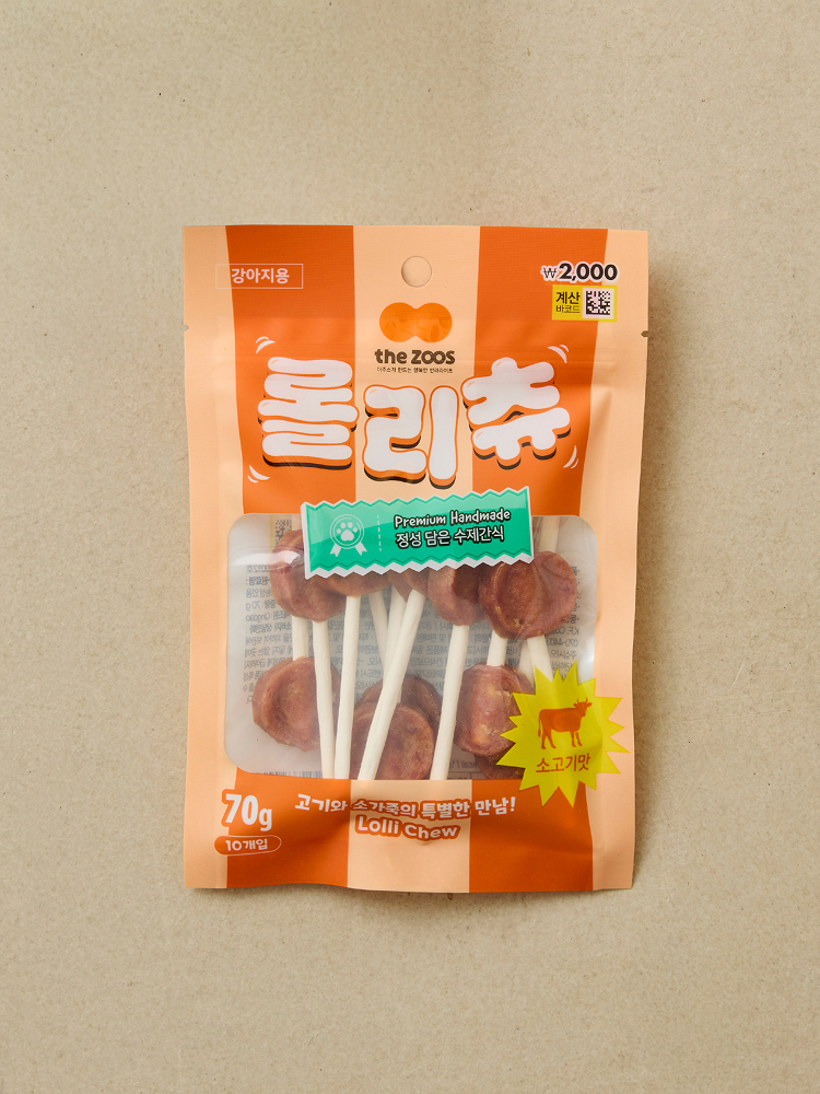 [펫] Леденец The Juice Lolly Chew с говядиной 70 г