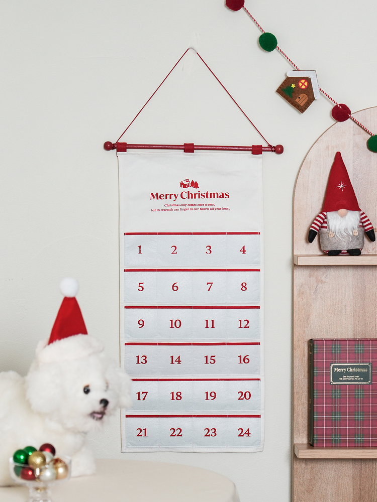 Настенный тканевый адвент-календарь Christmas at Home