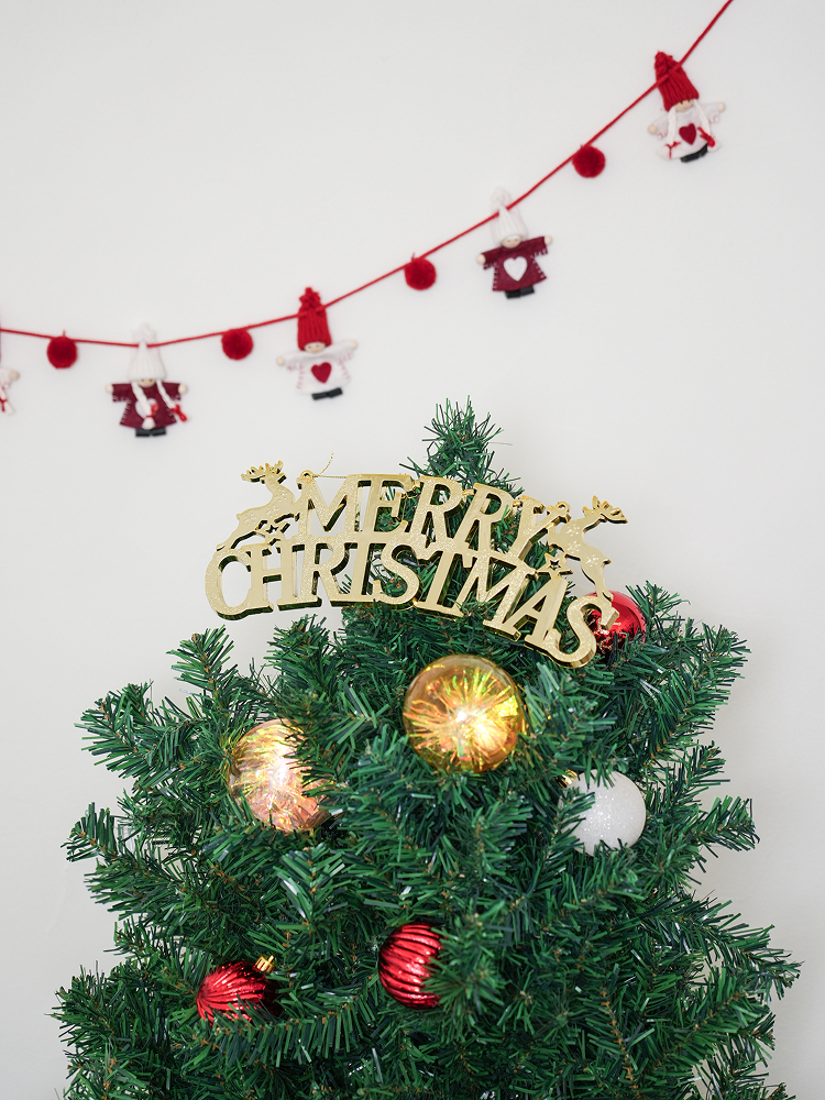 Украшение-табличка Christmas at Home золото S