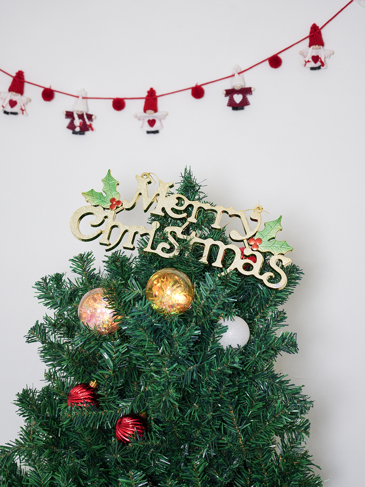 Декоративная надпись Christmas at Home (золотой, L)