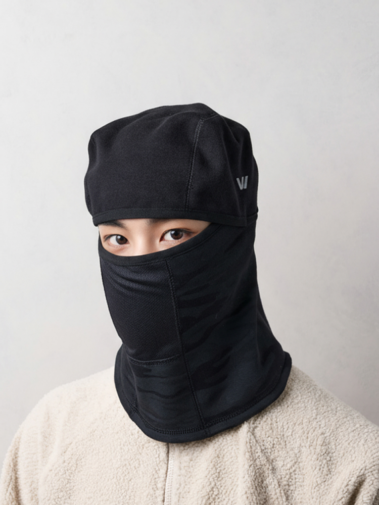 후드형 레저 방한대 블랙