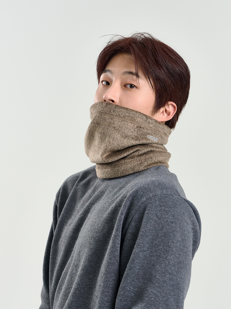 르까프 멜란지 넥워머 브라운