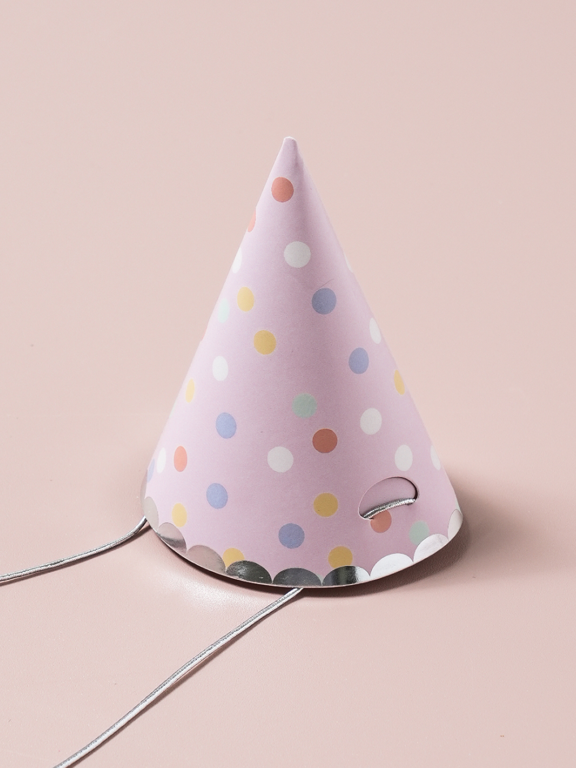 미니 생일 고깔 4개입 도트