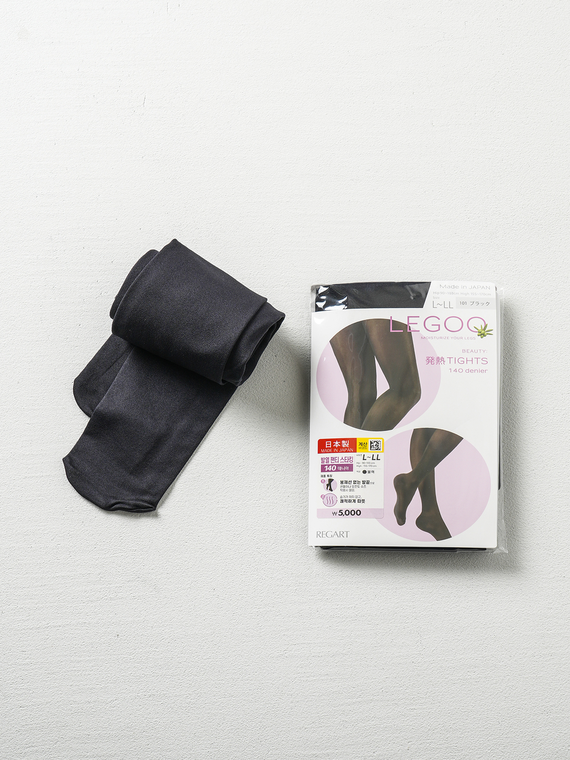 일본제 레가르트 팬티스타킹 블랙 L~LL(XL) 140D
