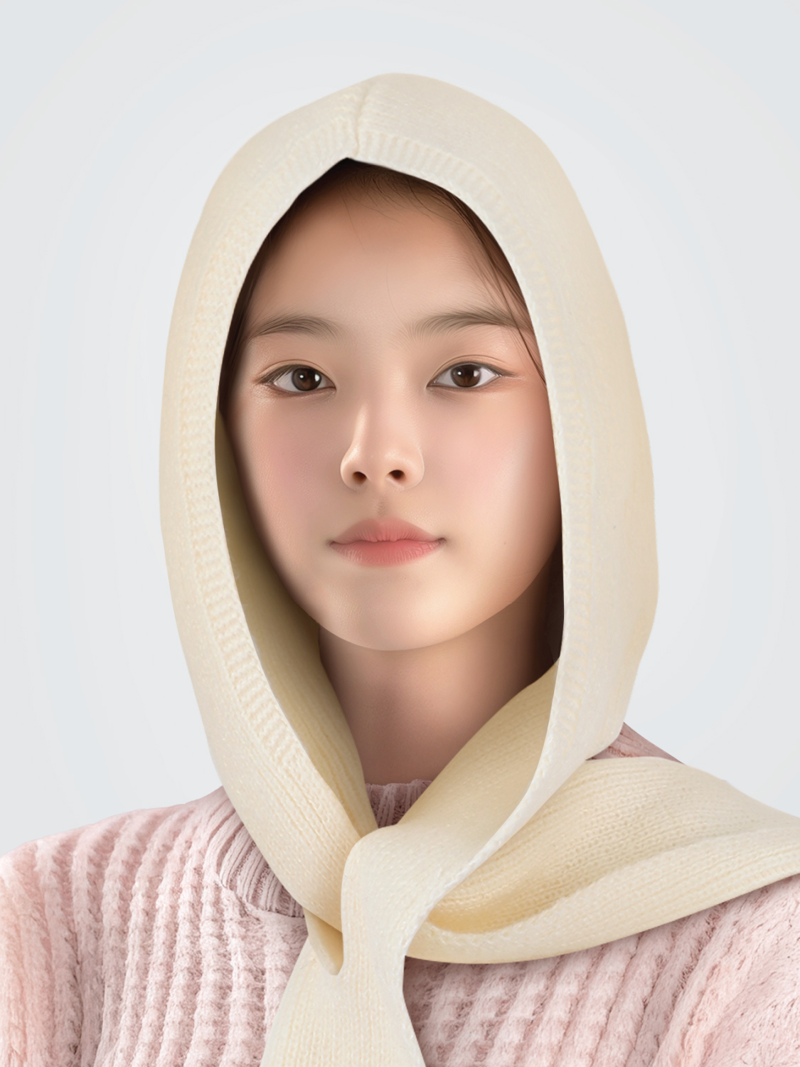 목도리형 바라클라바 아이보리