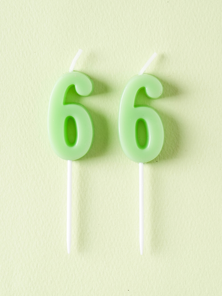 숫자 캔들 6 2개입
