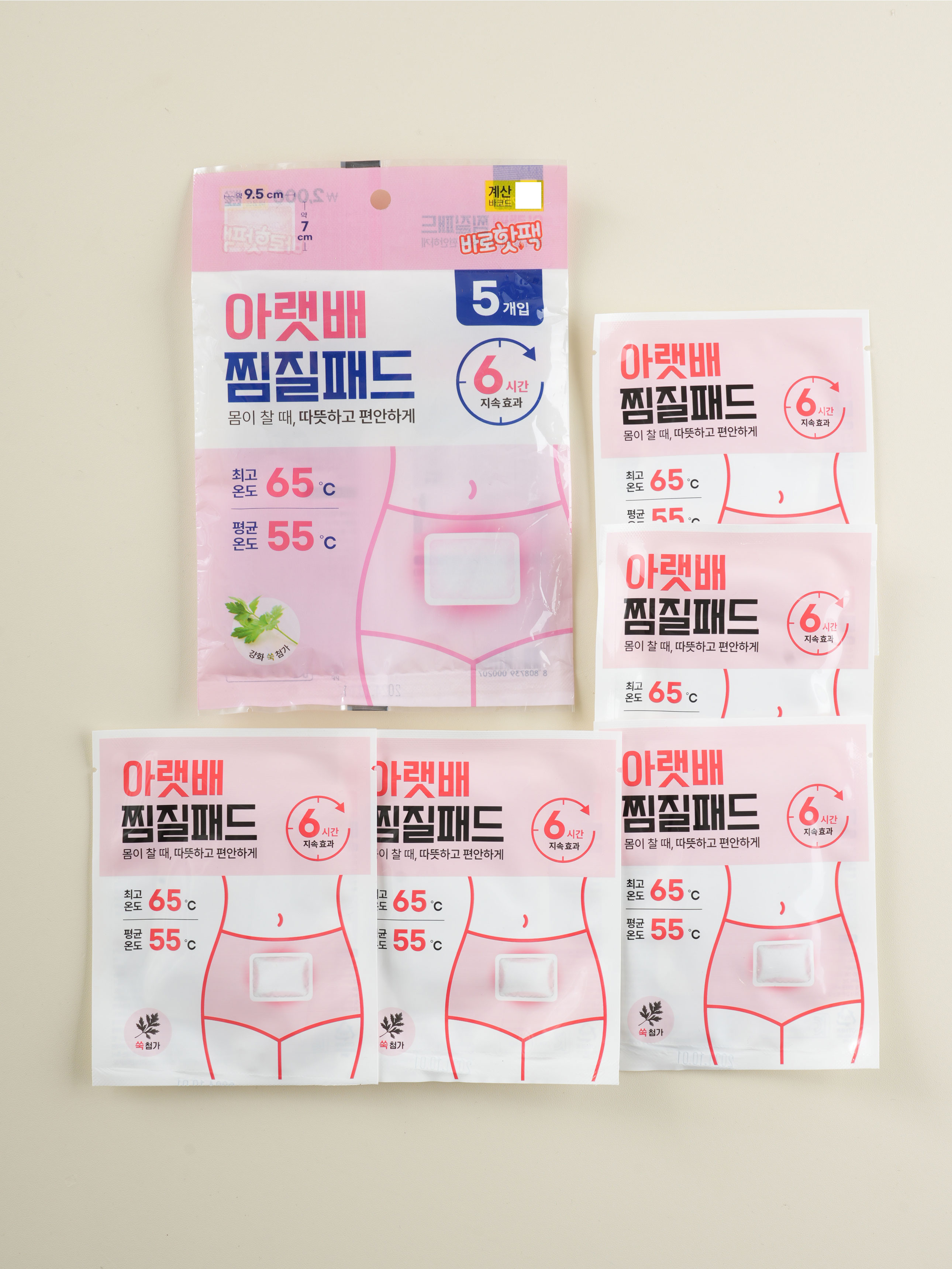 여성용 찜질 패드 5매입