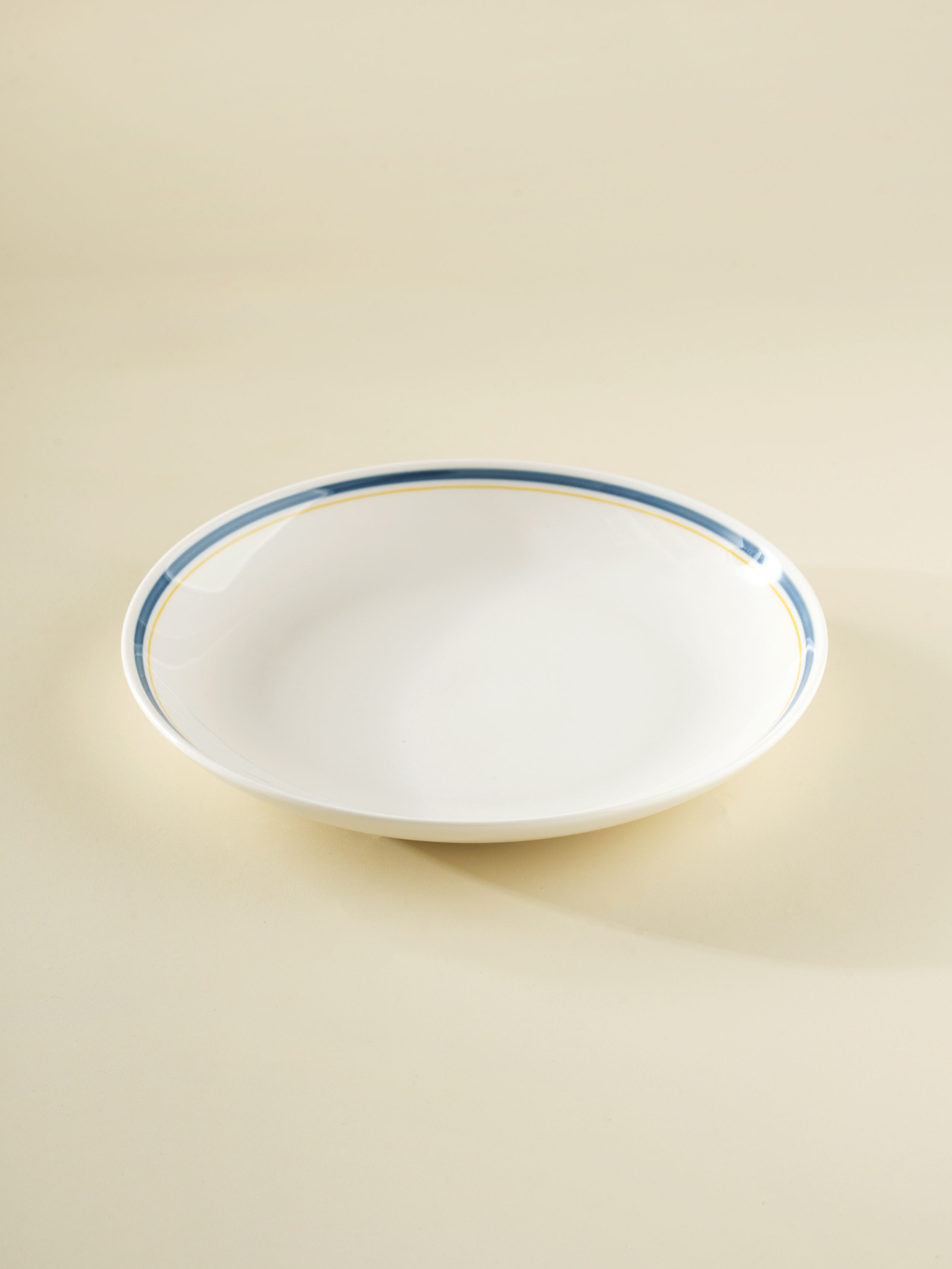 컬러 테두리 라인 접시 22.5 cm 블루