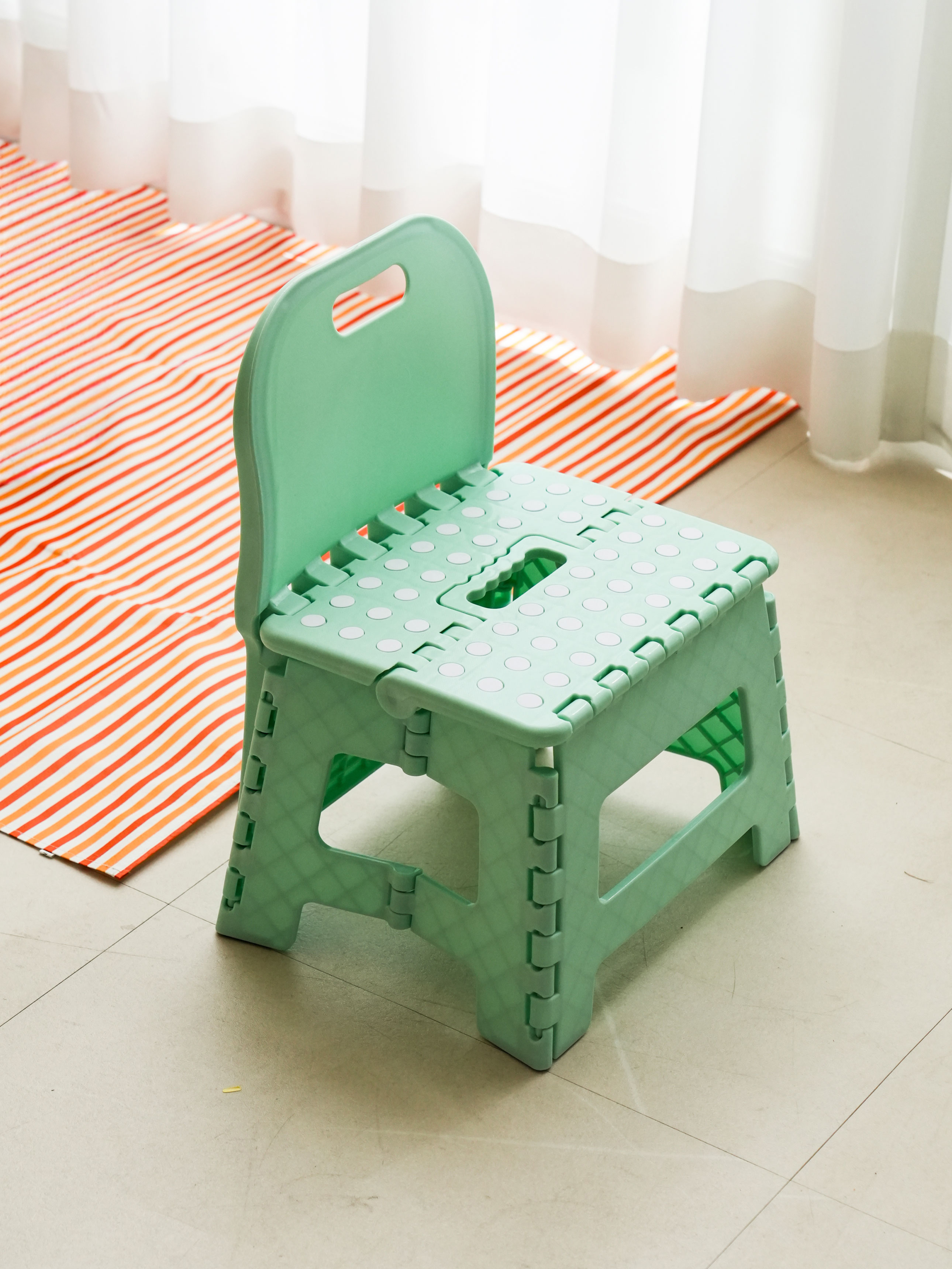 Складной табурет со спинкой 32x24x41 см