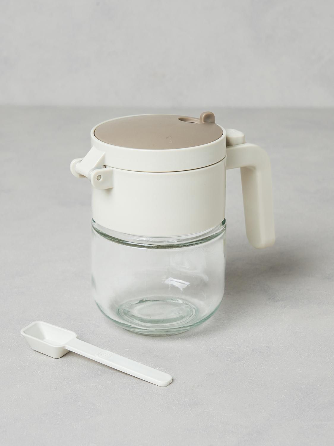 스푼 포함 3가지 타입 유리 양념통 300 ml