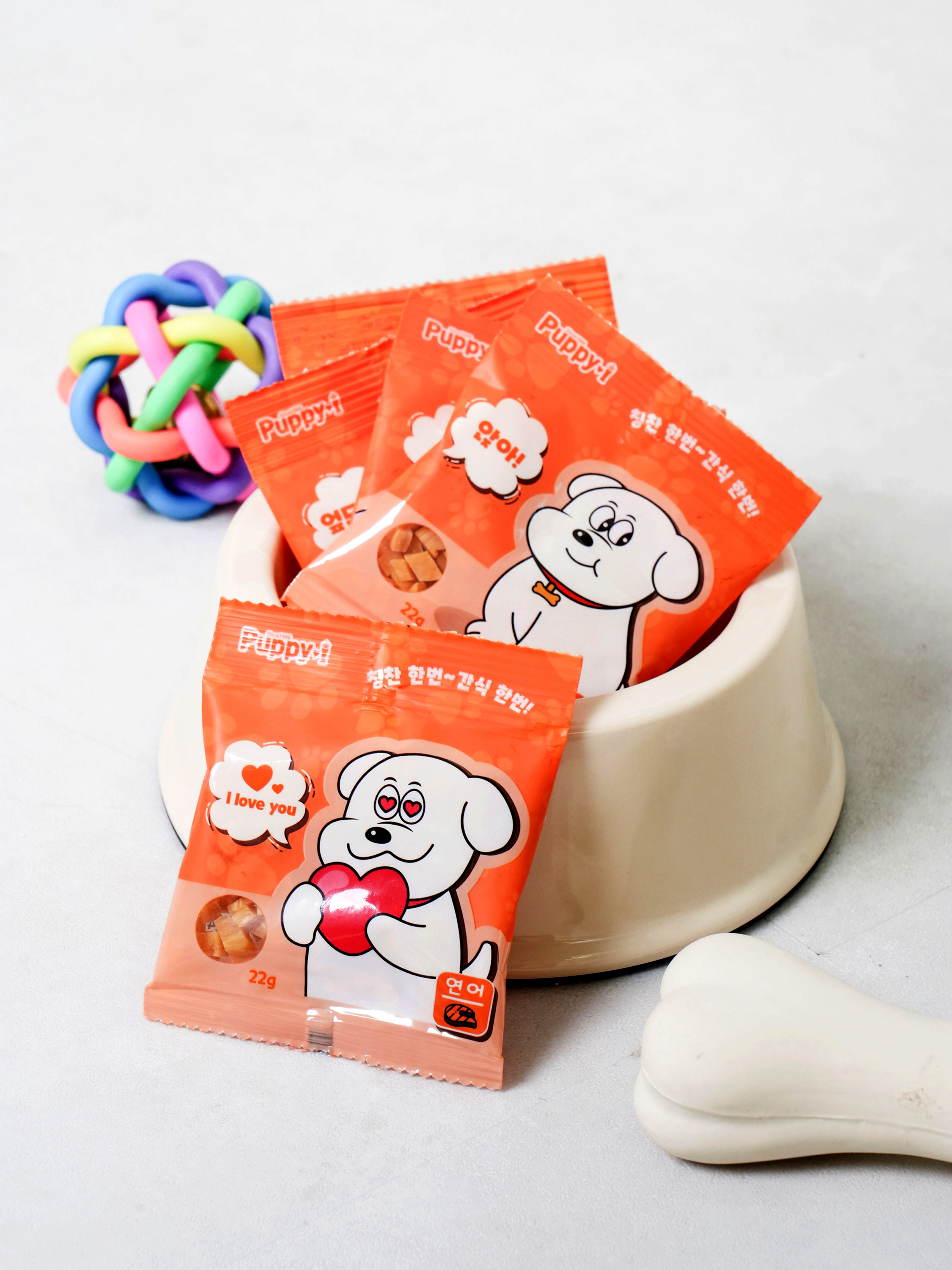 [펫] 퍼피아이 칭찬 큐브 22 g X 5개입 연어