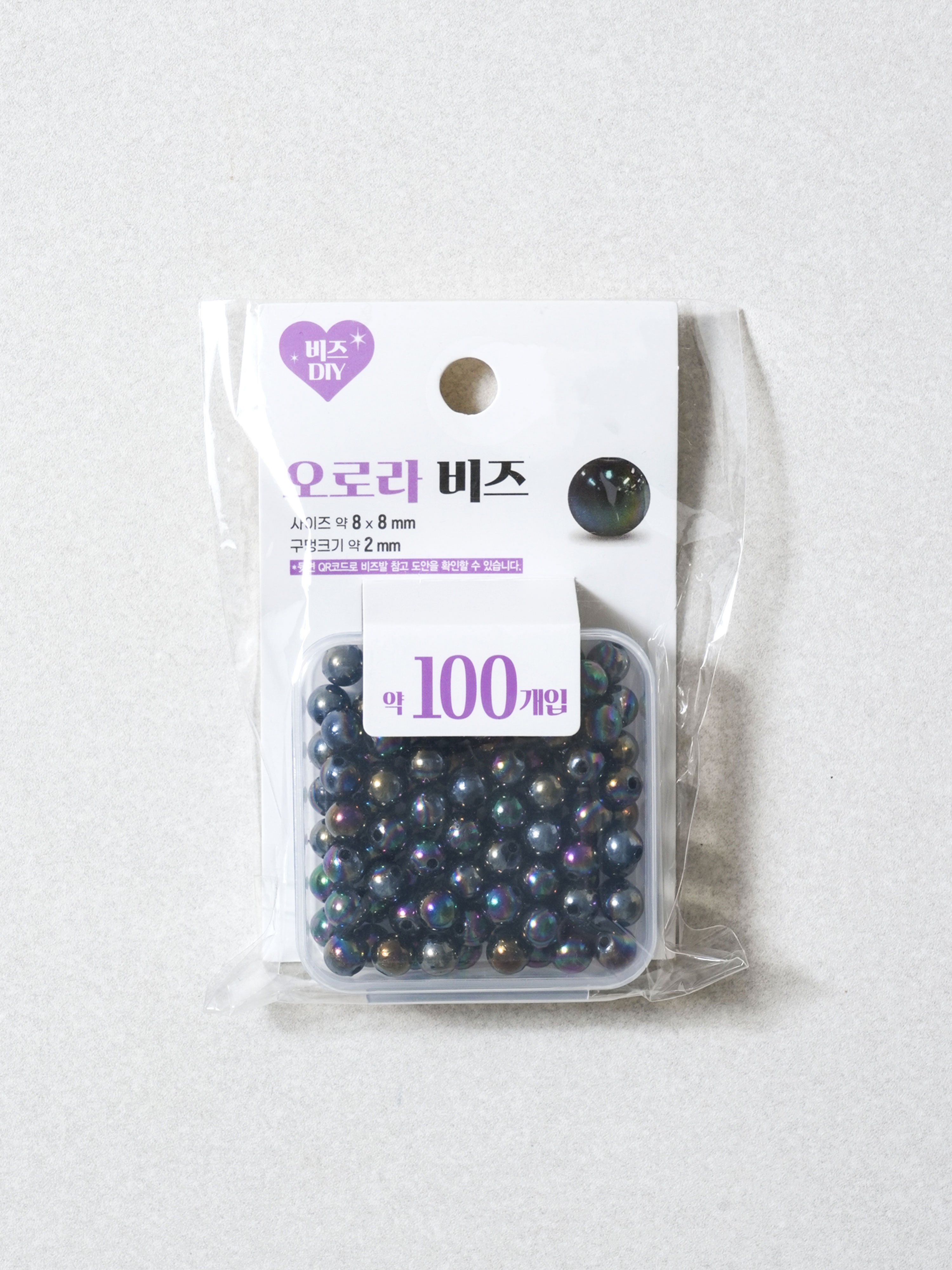 오로라 펄 비즈 8 mm 블랙