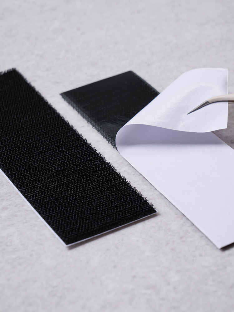 찍찍이 테이프 직사각 4.5 X 15 cm 2세트 블랙