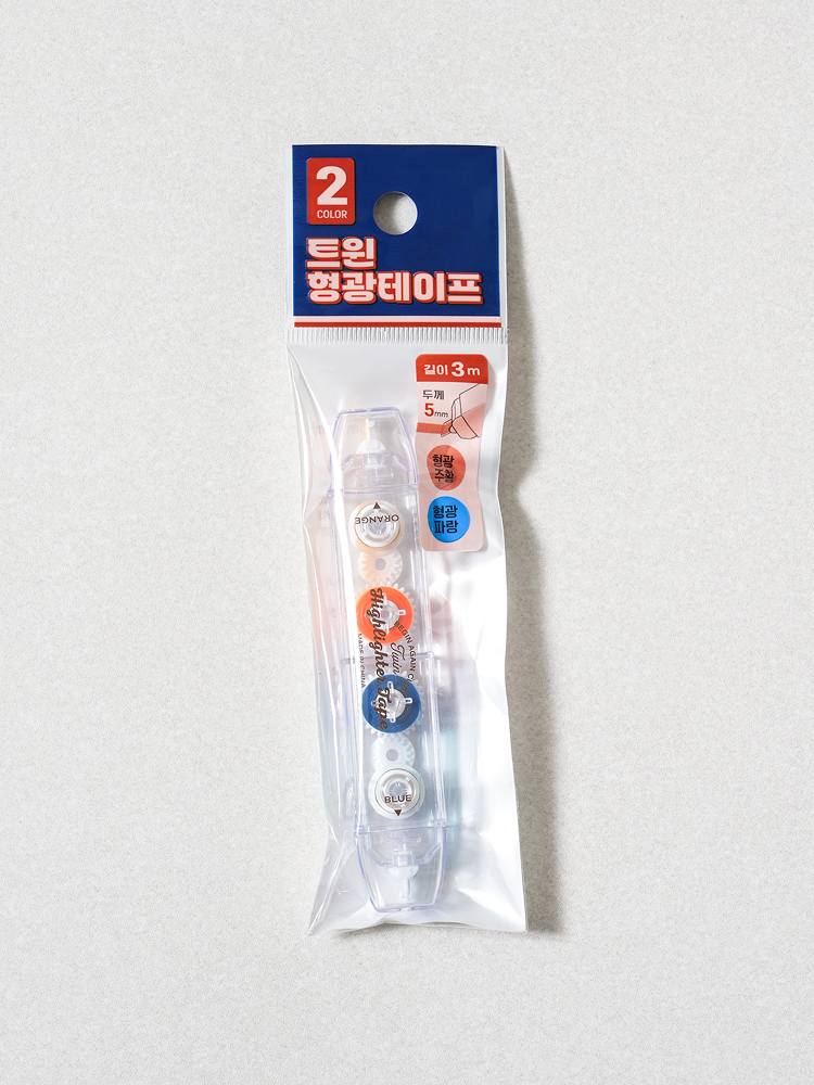 컬러 트윈 형광 테이프 5 mm X 3 m