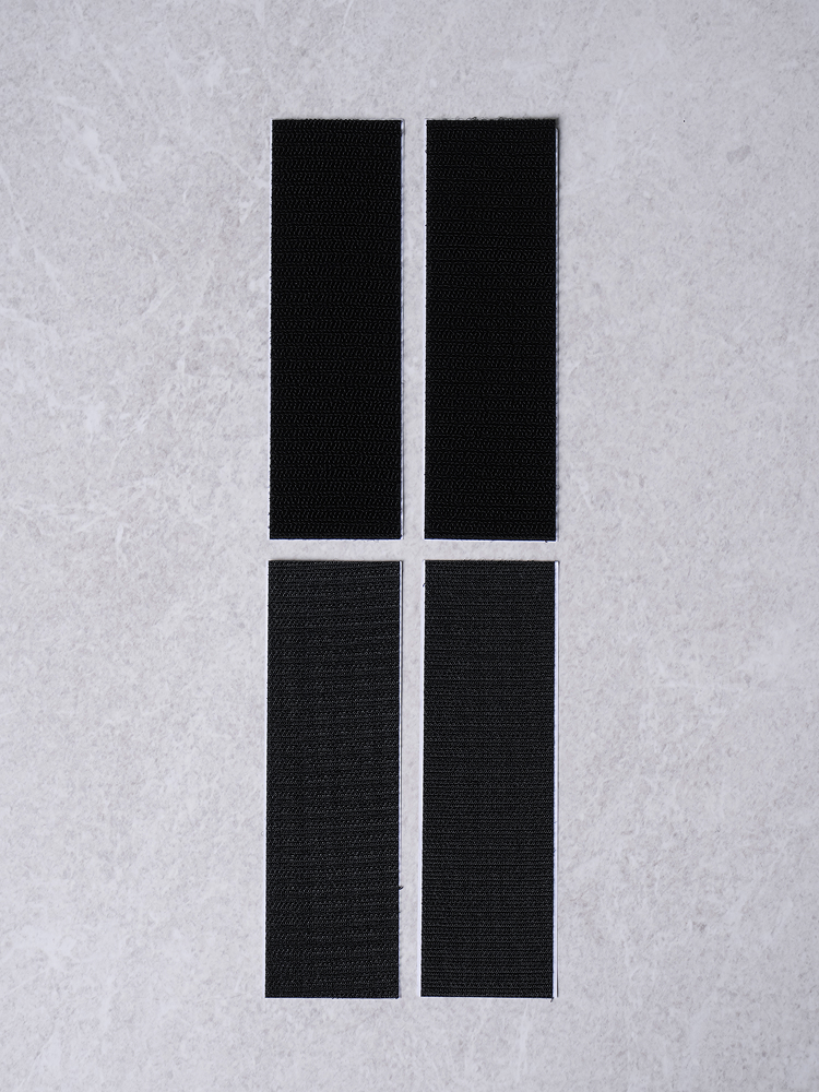 찍찍이 테이프 직사각 4.5 X 15 cm 2세트 블랙