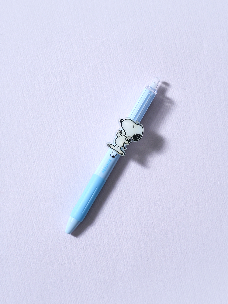 피너츠 스누피 민트 슬라이드 볼펜 0.5 mm 블랙