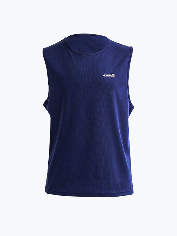 스포츠 메쉬 민소매 티 M 네이비
