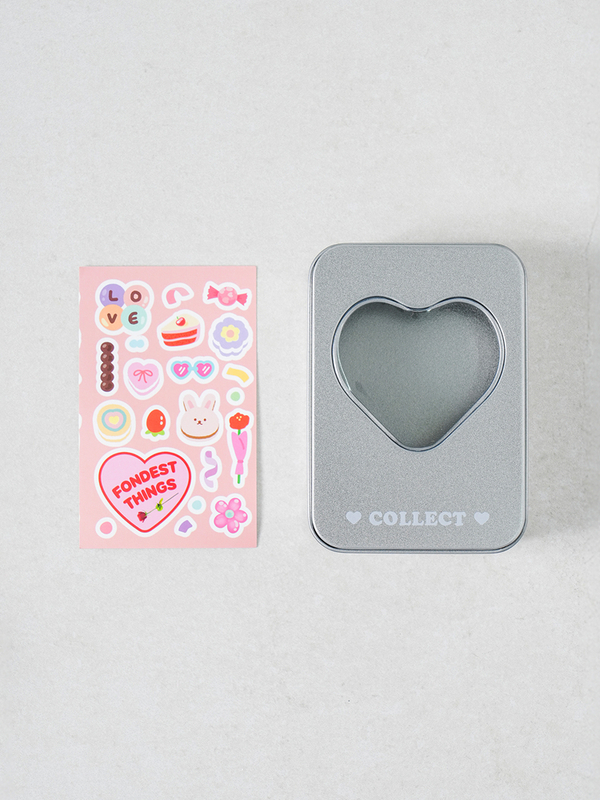 Estuche de metal rosa para photocard para decoración de photocards