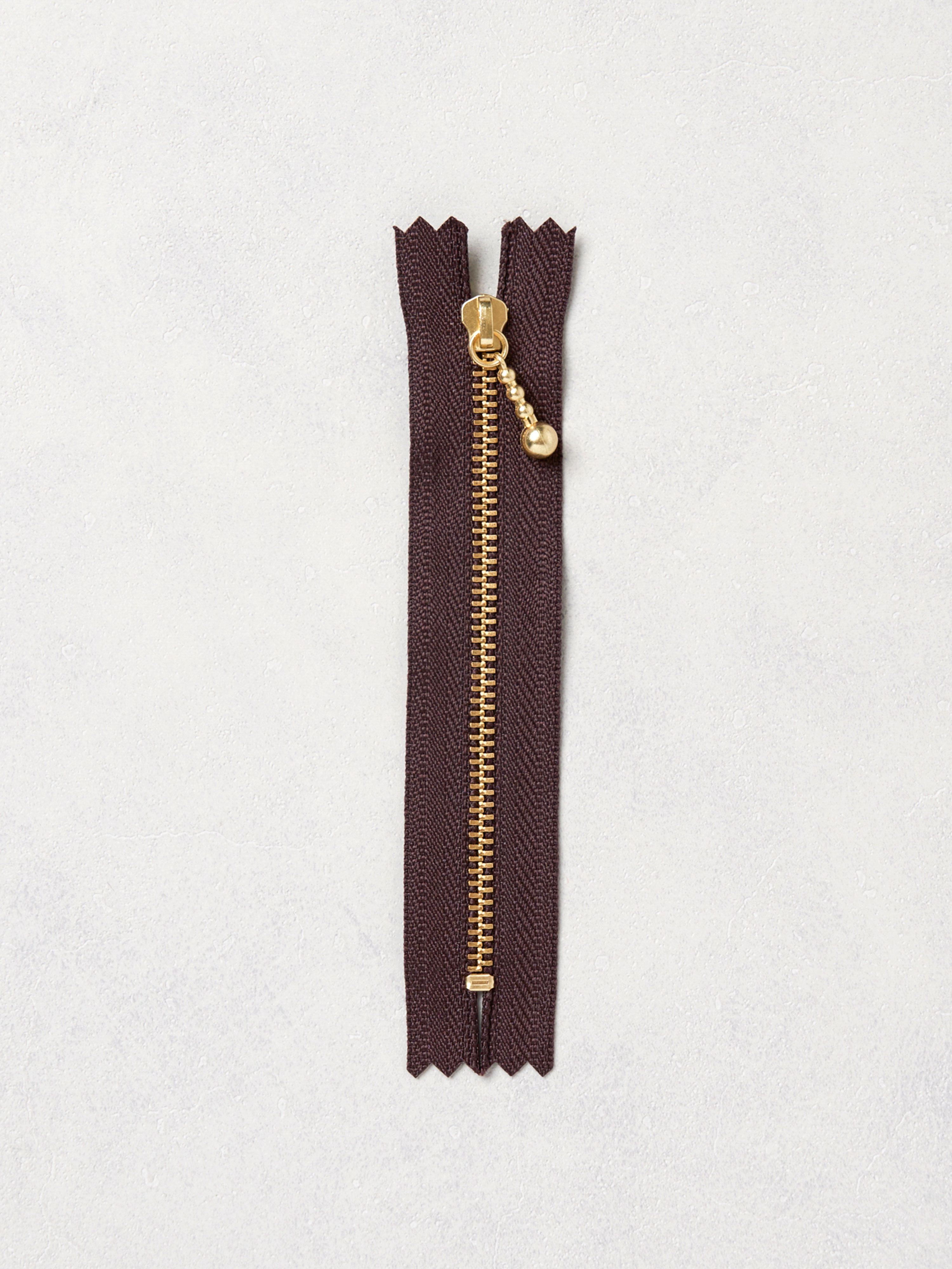 일본제 골드 지퍼 YKK 12 cm 브라운