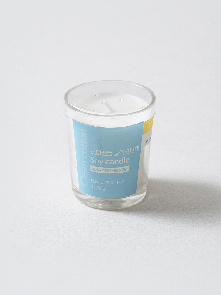 글라스 소이 캔들 70 g 클린코튼 향